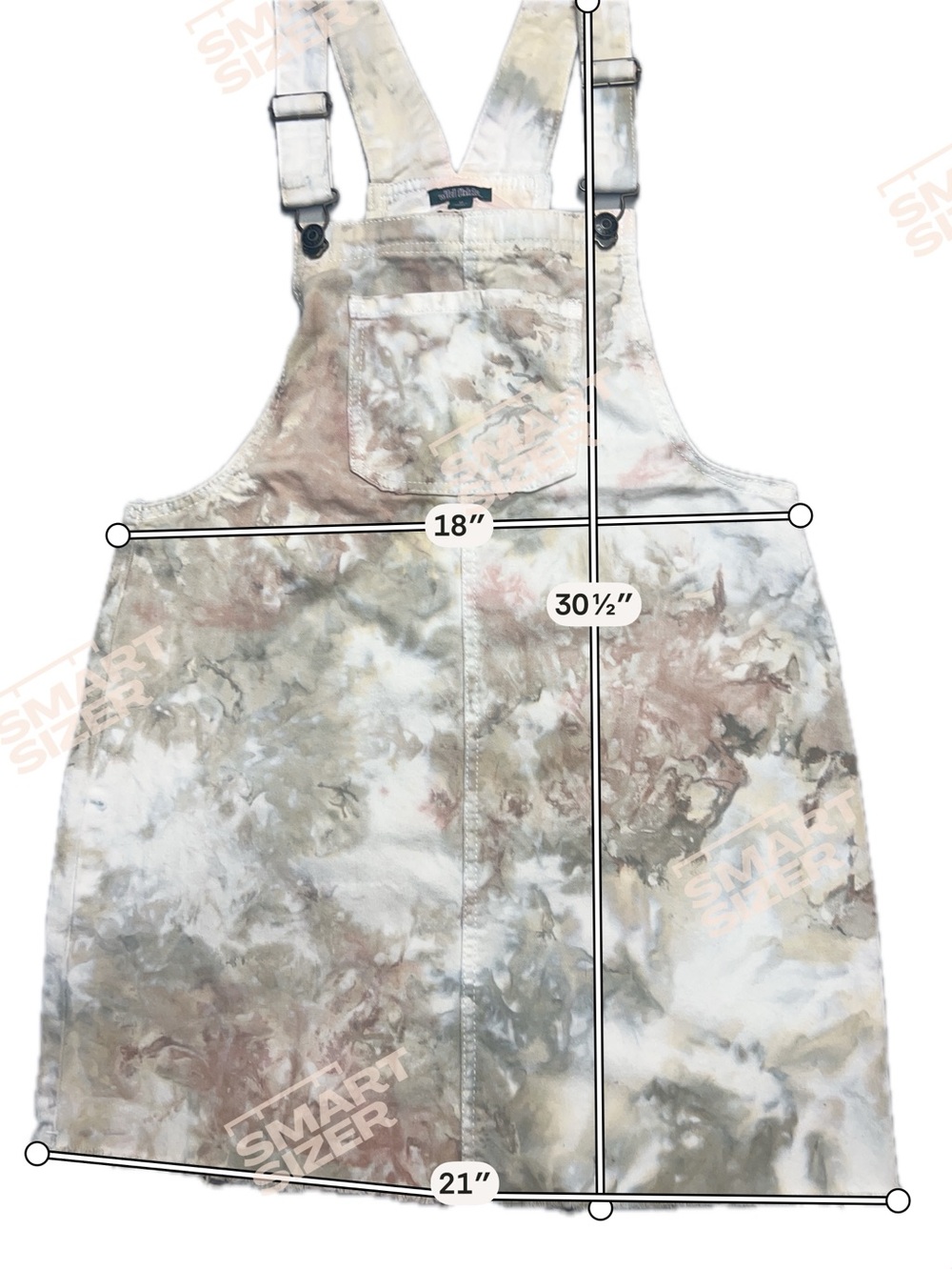 wild fable Pastel Tie-Dye Overall Dress in Soft Multicolor - Picture 3 of 4